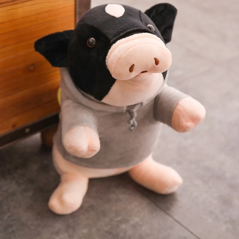 

30-55cm Stuffed Simulation Pig With Sweater Plush Toy Lovely Put on Hat Animal Doll Children Kids Birthday Christmas Gifts