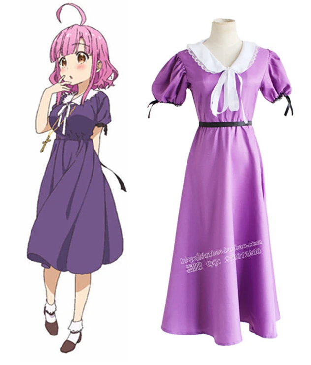 Школа живи! Косплей Сакура megumi фиолетовый Cos одежда цельнокроеное платье|clothes