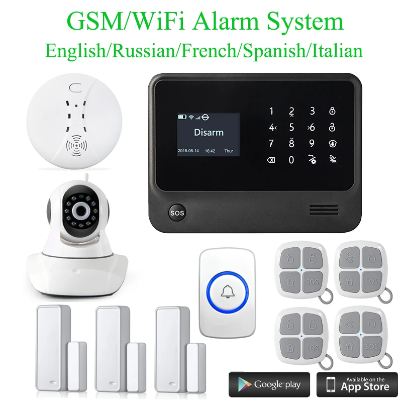 IP Камера движения монитор Wi-Fi GSM APP Главная охранной сигнализации Системы окна