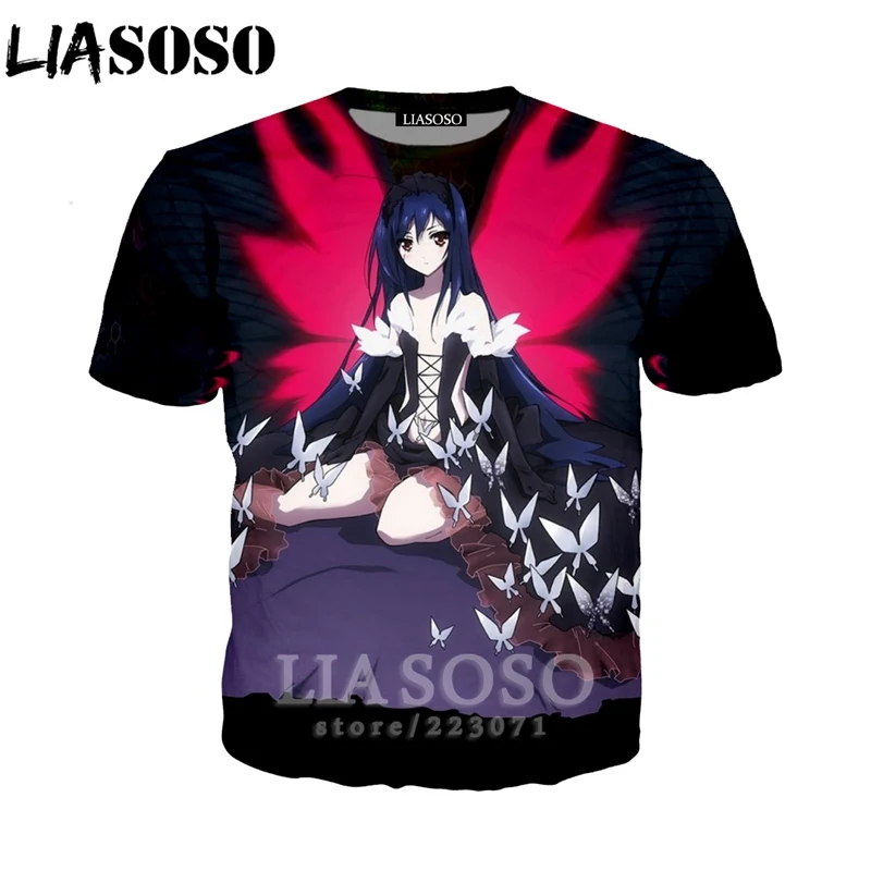 LIASOSO Летний Новый мужской женский модный свитшот 3D принт аниме Accel World футболка с