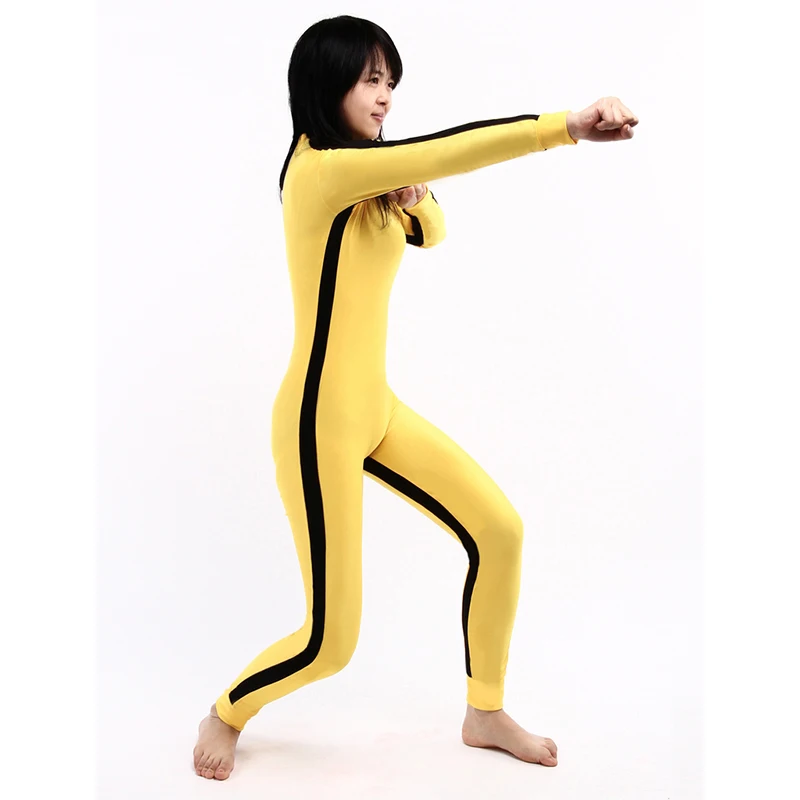 Ainclu настроить для взрослых и детей новый Zentai костюм желтый спандекс комбинезон