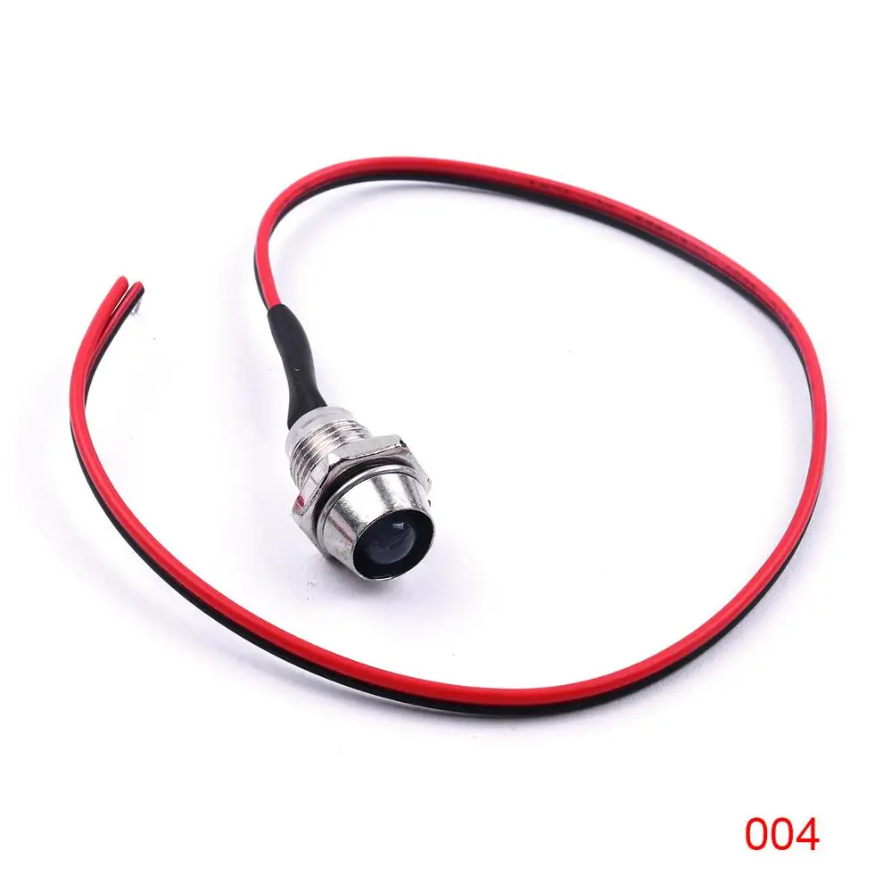6 шт. DC12V LED 8 мм металлический индикатор водонепроницаемый IP65 сигнальная лампа