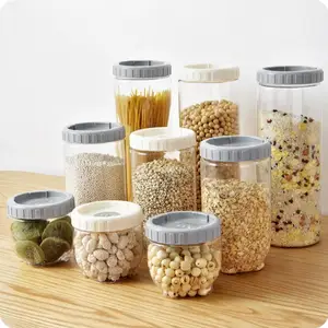Пластиковый контейнер для пищевых продуктов с крышкой, 3 шт.лот, кухонный Органайзер, влагостойкие банки для хранения пищевых продуктов