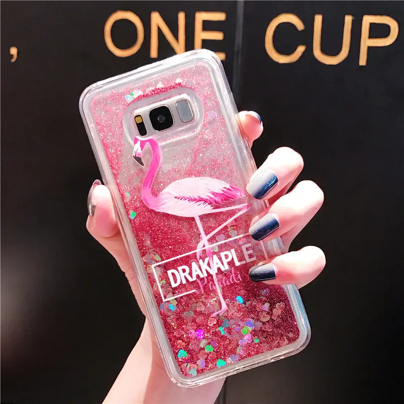For Samsung J2 J5 J7 Prime Pro J3 J4 J6 Plus J8 2018 Dynamic Liquid Flowing TPU Soft Rubber Phone Case Feather Flamingo Pattern |