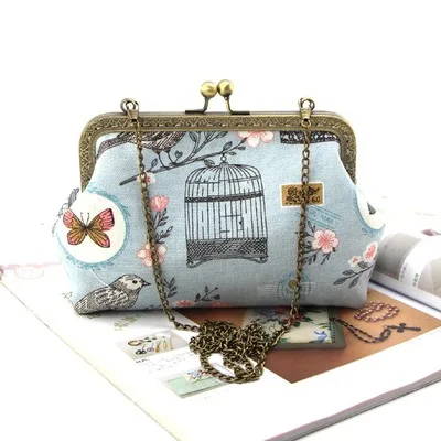 Холщовая хлопчатобумажная сумка-клатч ручной работы 20 х13х8 см | Дом и сад