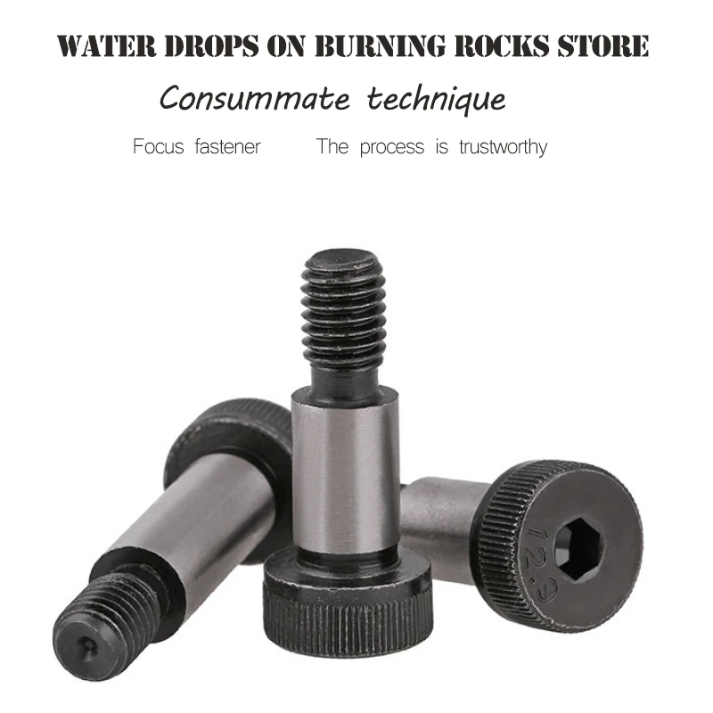 Free shipping M10x16/20/25/30/35/40/45/lot Threaded 12.9 Grade Alloy Steel Hexagon Socket Head Shoulder Screw Bolt 2018 hot |