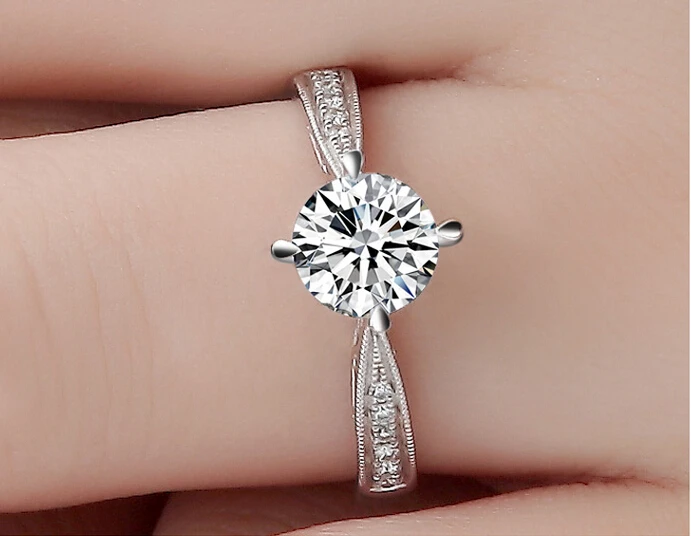 Choucong Wieck Noble Lady 925 Sterling Silver Clear AAA CZ Simulated stones Engagement Wedding Band Rings For Women Size 4-10 | Украшения и
