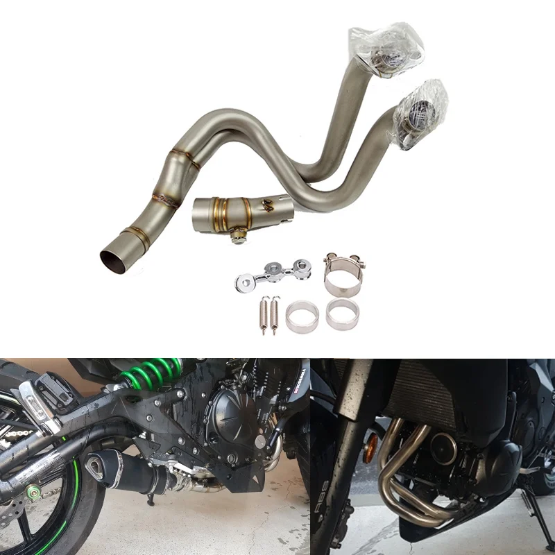 Slip On выхлопных газов для Kawasaki ER 6N 6F ER6F ниндзя 650R 2012 2013 2014 2015 глушитель заголовка Mid