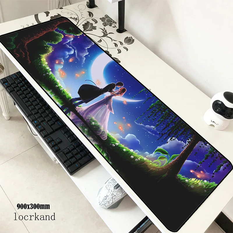 Аниме коврики 900x300x3 мм милый игровой коврик для мыши большая клавиатура Коврик для мыши 3d ноутбук аксессуары для геймеров коврик для мыши