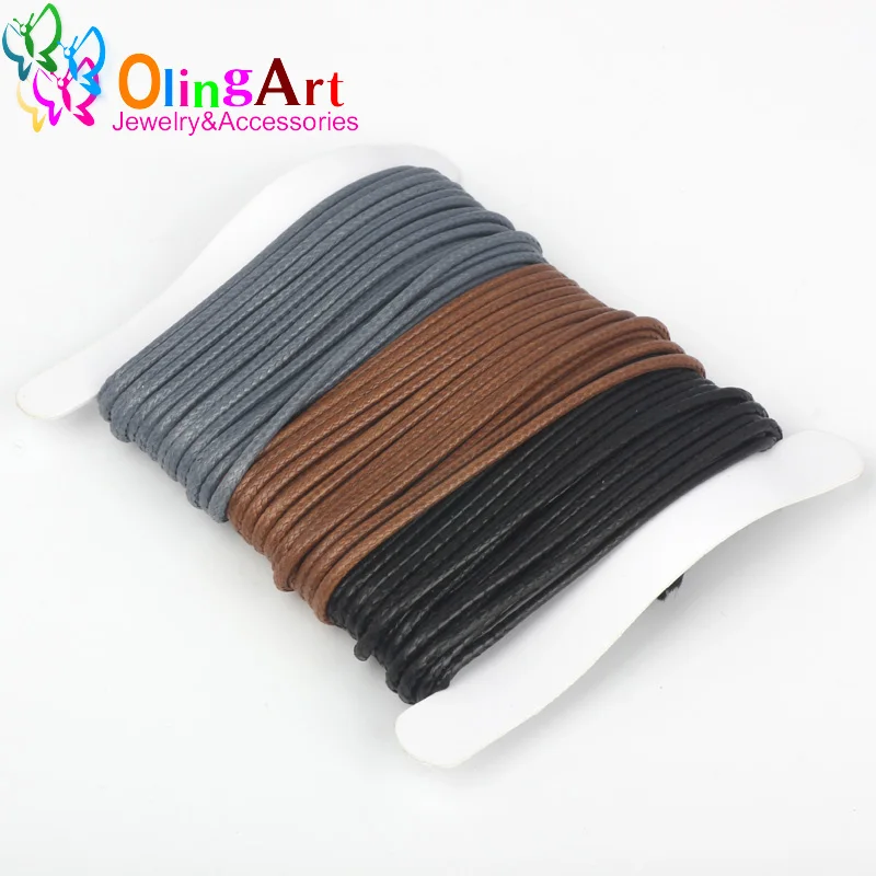 Лидер продаж OlingArt 9 м/карточка 3 цвета смешанный вощеный хлопковый шнур для