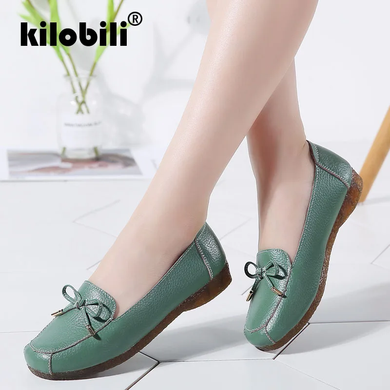 Kilobili/2019 г. весенние женские балетки на плоской подошве обувь из натуральной кожи