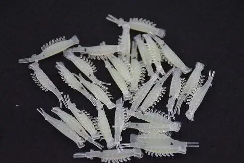 100PCS/lot 1.5inch Soft Lure bait luminous shrimp fish carp Fishing Baits Worms Trout Lures Wholesale Free shipping | Спорт и