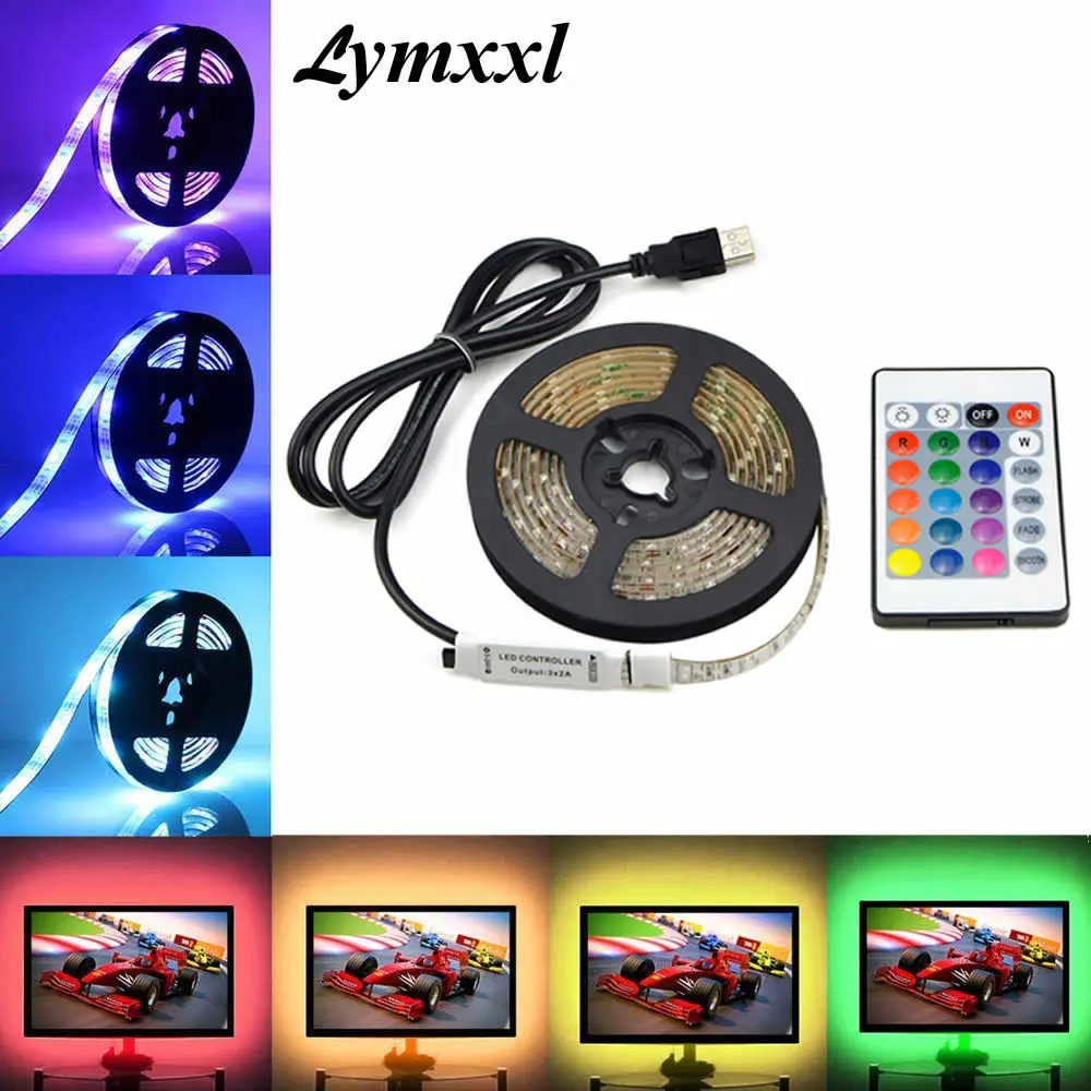 Светодиодная лента 50 см 1 м 2 3 4 5 USB Led ТВ ПОДСВЕТКА комплект с пультом