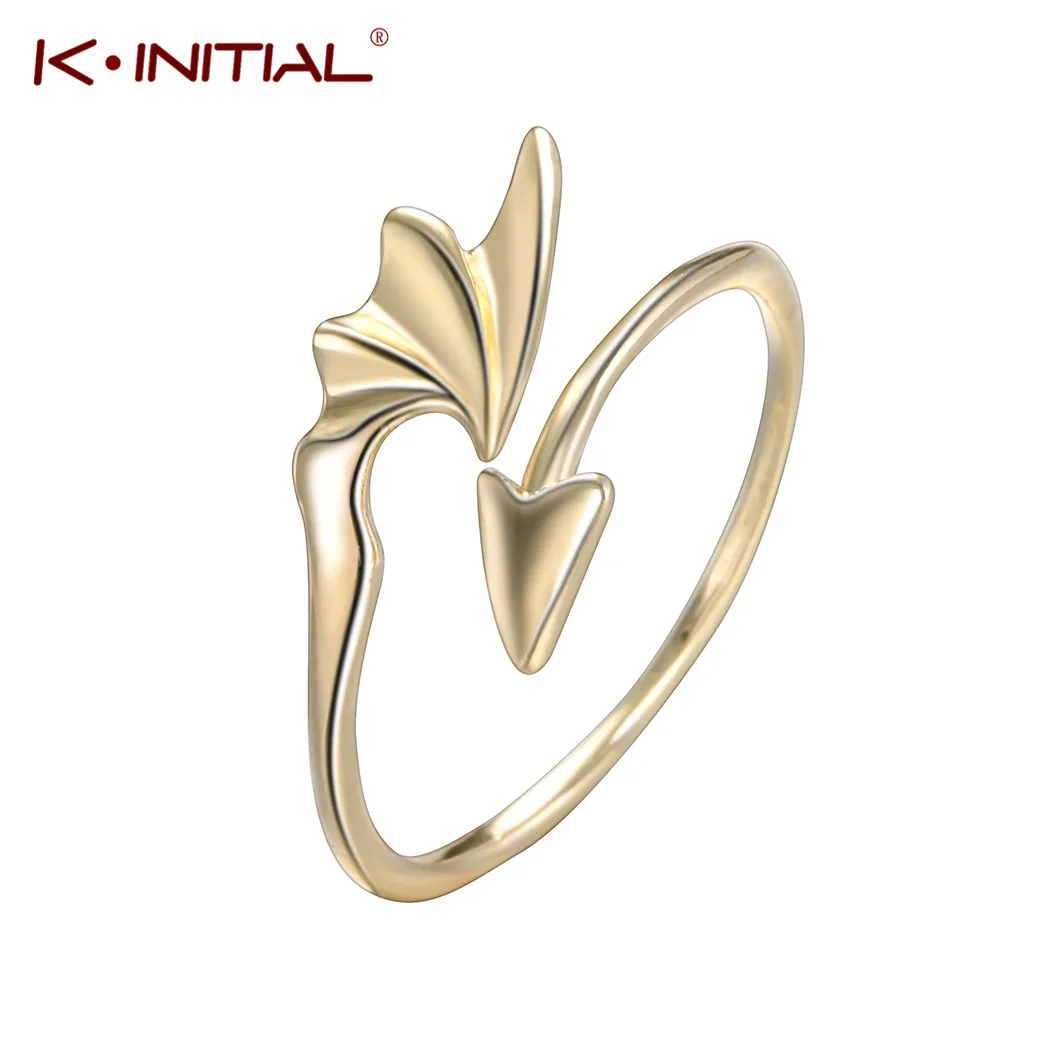 Kinitial Мода Стрелка кольца для женщин Aneis Feminino минималистский крылья ювелирные