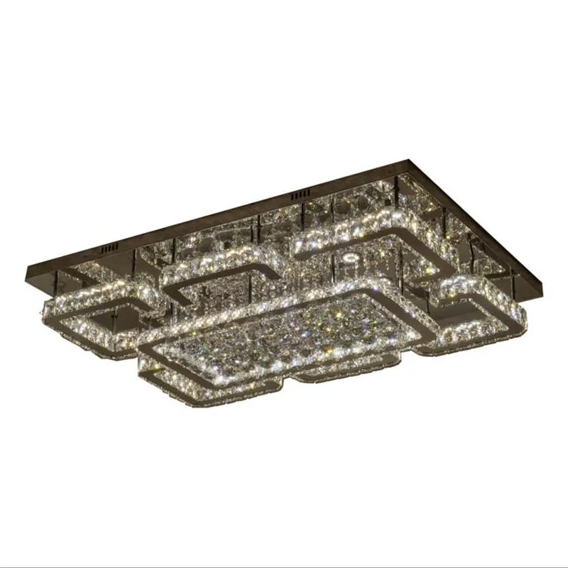 Modern minimalist led crystal ceiling lamp rectangular creative living room bedroom lamps modern line cutting lighting LED | Лампы и