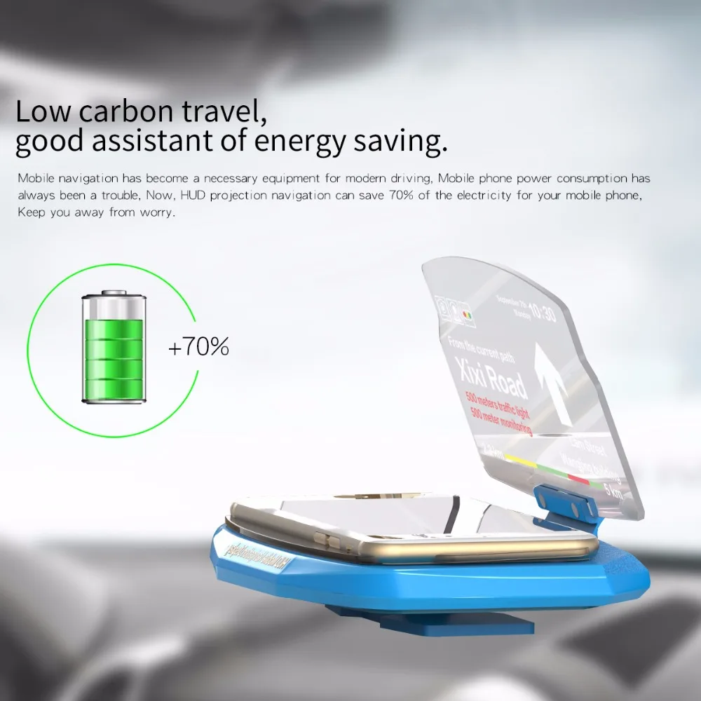 Поворотный держатель для GPS навигации автомобильный телефона с проекционным