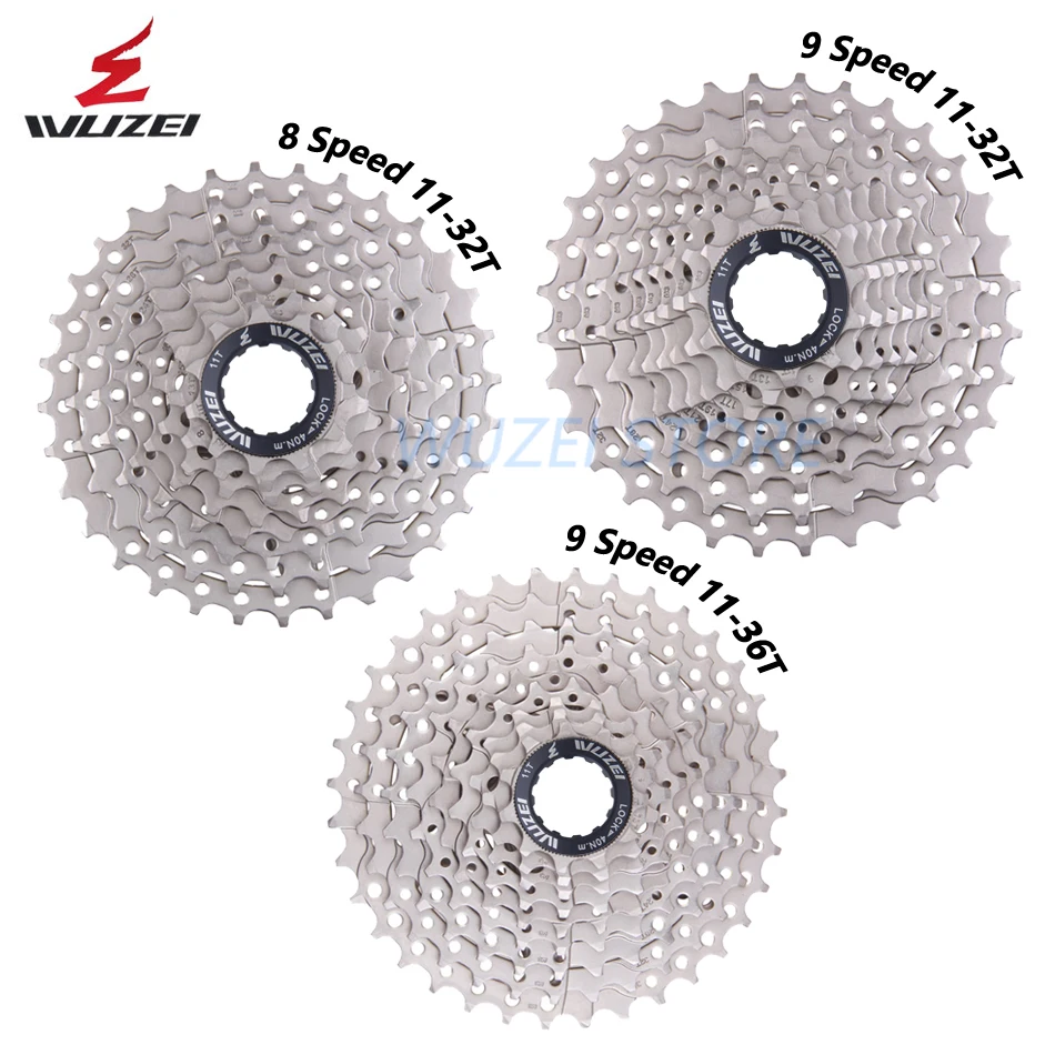 WUZEI 8 S/9 S/10 S/11 S/12 S кассета 32/36/40/42/46/50T Сталь mtb горный велосипед свободного хода Совместимость Shimano