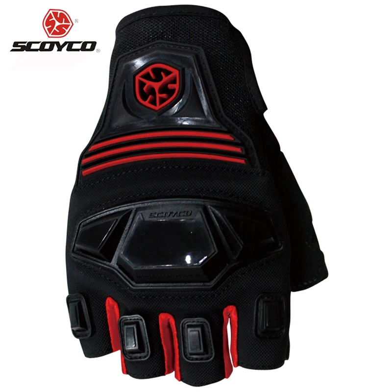 Scoyco MC24D moto rcycle перчатки moto cross moto Half Finger Racing защитные перчатки Экипировка drop-proofRubber Shell перчатки