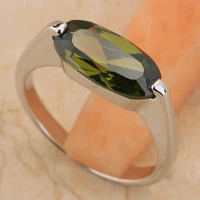 unpriced olivine peridot 612mm semi precious stone silver cool for women ring t6521