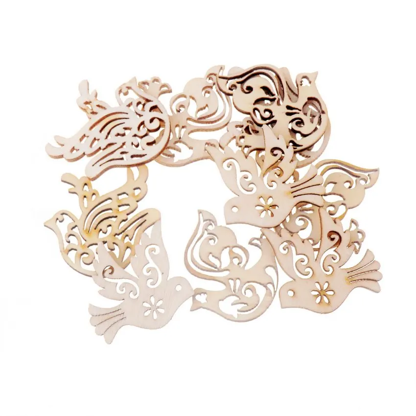 Лучшее качество 25 шт. деревянные декоративные украшения с плоской задней