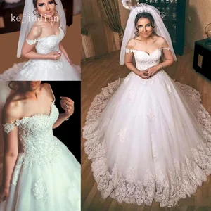 robe de mariage 2021 off the shoulder lace Wedding Dresses Luxury sexy beading bridal Wedding Gowns vestidos de noiva