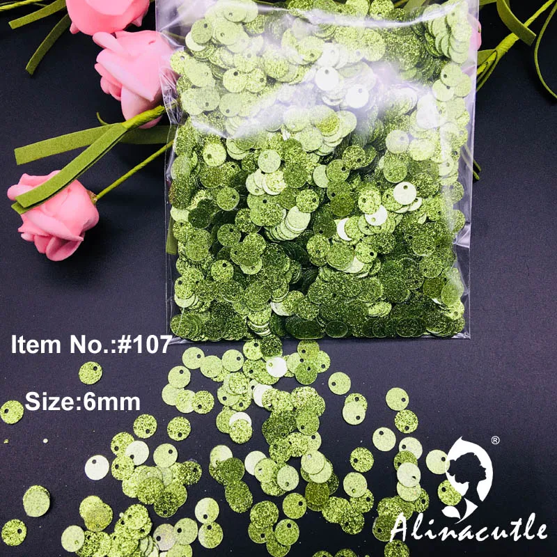 25 г 6 мм круглые Блестки Золотая пайетка Швейные аксессуары для одежды пайетки