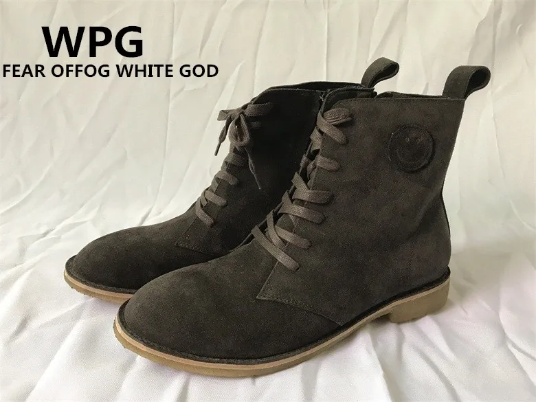 WPG/2018 высококачественные мужские ботильоны из натуральной кожи ботинки Новое