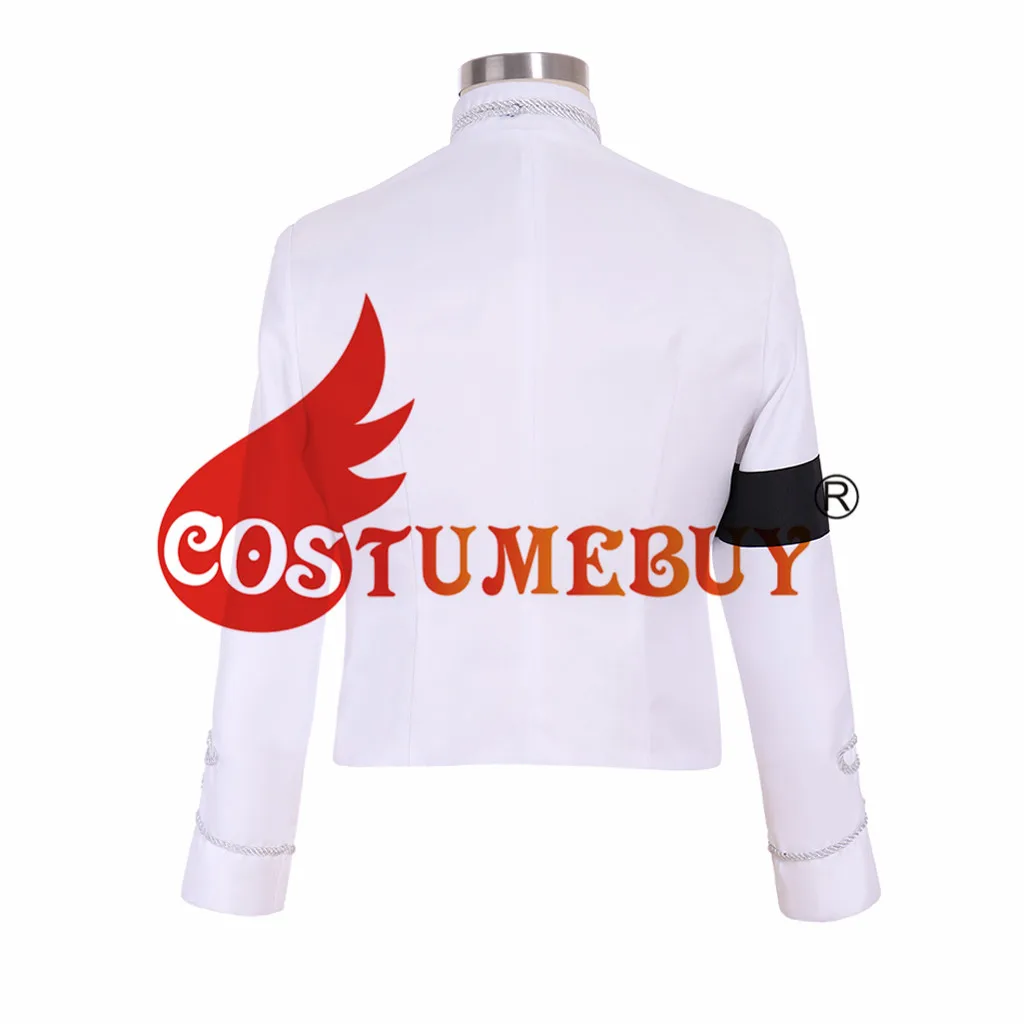 CostumeBuy в стиле Майкла Джексона, белое пальто куртка, костюм для косплея, Майкла Джордана в стиле милитари сценический костюм с курткой L920