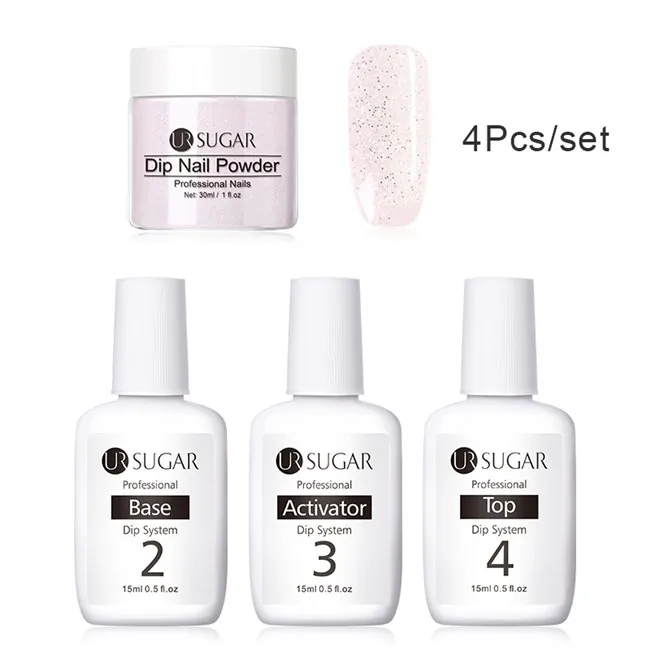 Set 6 Ur Sugar 30 мл окунания порошки для ногтей голографический Блестящий Порошок для ногтей Система окунания порошка украшение натуральный сухой без лампы - Цвет: Set 6