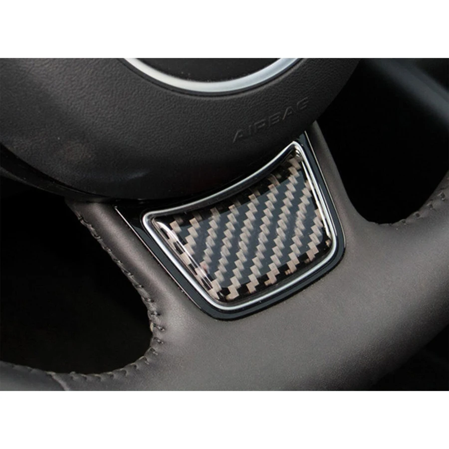 YAQUICKA Carbon Fiber Car Interior Steering Wheel Trim Cover Sticker For Audi A1 A3 A4 A5 A6 Q3 Q5 Q7 S3 S4 S5 S6 S7 etc |
