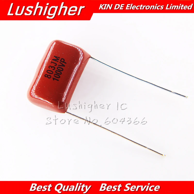 

10PCS 1000V803J 1000V 803J 803 80NF 1000V CBB 15mm Polypropylene Film Capacitor CBB 803JM 1000V New