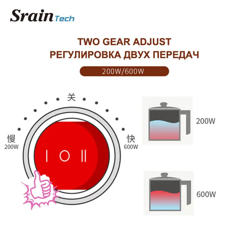 Sraintech Mini Multi Плита 1.5L Еда Класс Нержавеющая сталь Электрический Hot Pot рис отварить