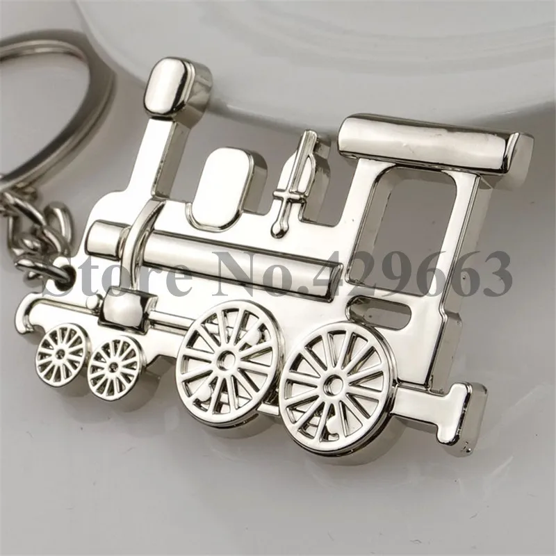 

100 pieces Steam Engine Key Chain for Lovers Metal Train Head Keyring Individual Keychains Gifts Locomotive Car Key Ring Holder