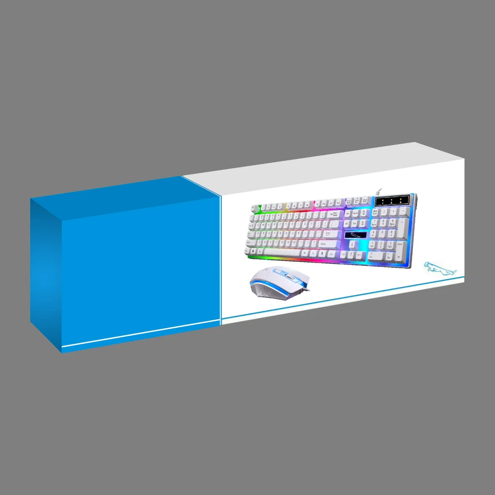 Механическая Feel светодиодная подсветка USB Проводная ПК Радужная игровая