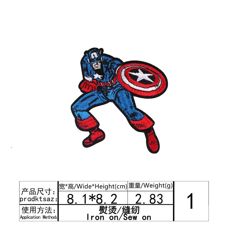 1 шт. новые Мультяшные персонажи из фильма Бэтмен нашивки аниме тканевые наклейки