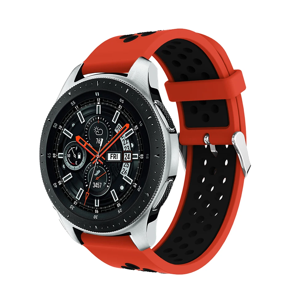 Спортивный ремешок для часов Samsung Gear S3 Frontier два цвета Круглый Ремешок с