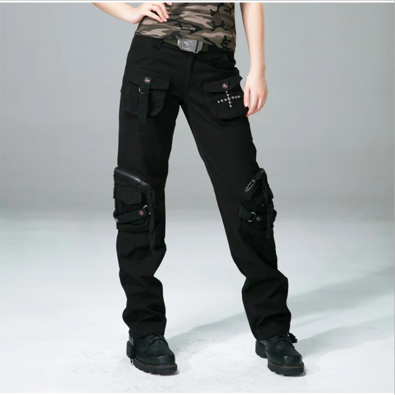 

ZYQS Army fans Long Trousers Women Camouflage Military Uniform Cotton Canvas Straight Tube Outdoor Hiking Training Wholesale