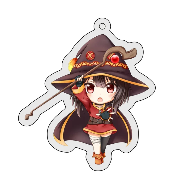 1 шт. аниме брелок kono subarashii sekai ni shukufuku wo два боковых брелоки с принтом подвески