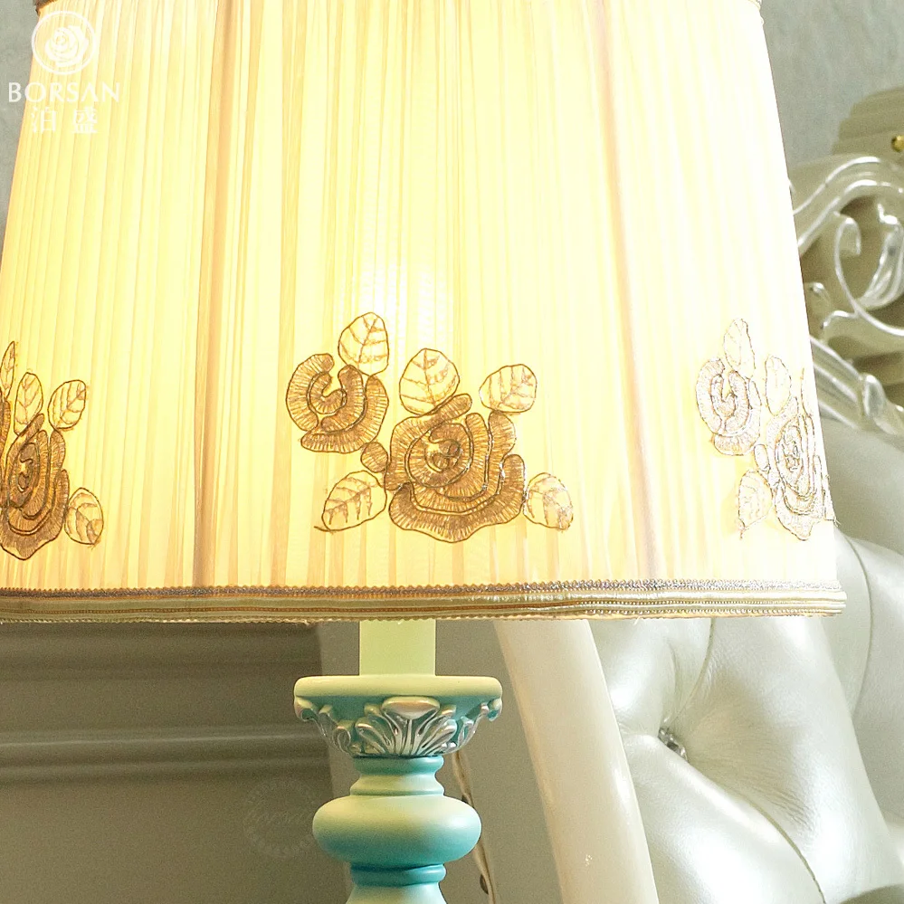 Park Sheng European Mediterranean blue table lamp modern minimalist bedroom bedside decorative creative fashion B7 | Лампы и освещение