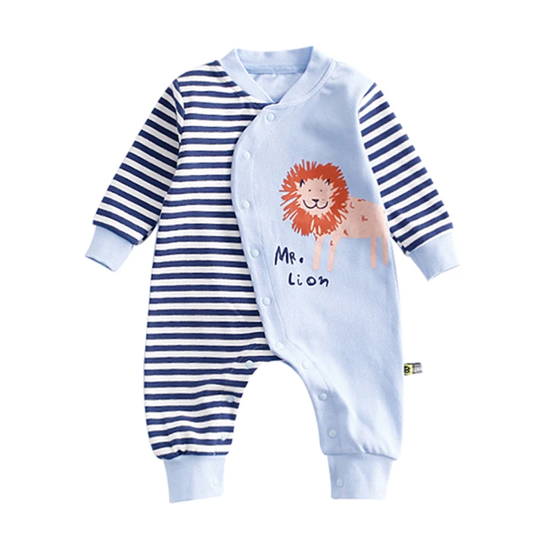 Животное жираф слон лев мультфильм для маленьких девочек Комбинезоны малышек с