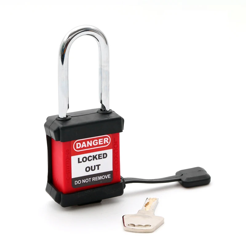 Lockey 38mm Steel Shackle Nylon Body Dustproof Safety Padlock with Black Cover | Обустройство дома