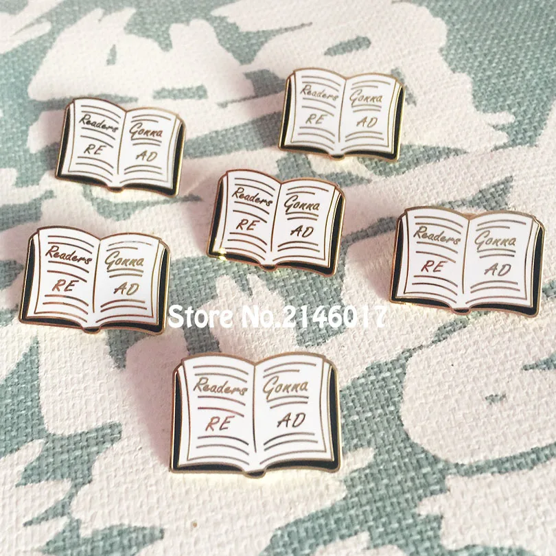 1 ''для любителей чтения металлические книги для рукоделия Значки штыри с