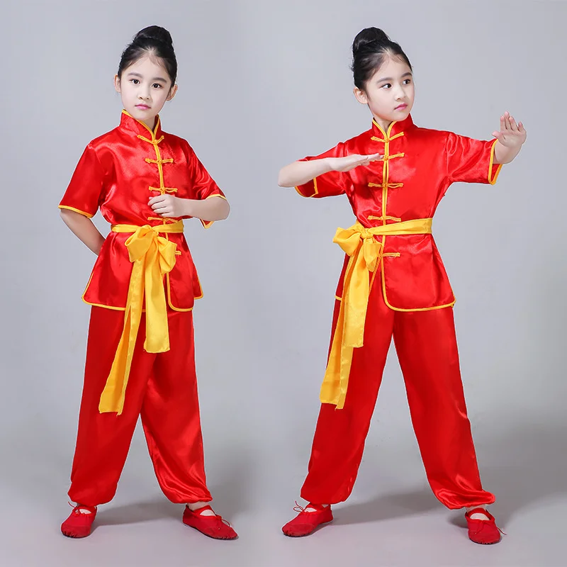 Детские китайские традиционные для ушу Одежда детей форма единоборств Кунг фу