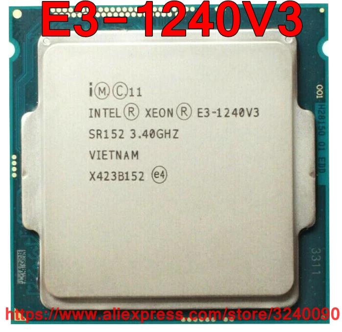 Оригинальный процессор Intel Xeon 3 40 1240 ГГц 8 м 80 Вт четырехъядерный E3 1240V3 LGA1150