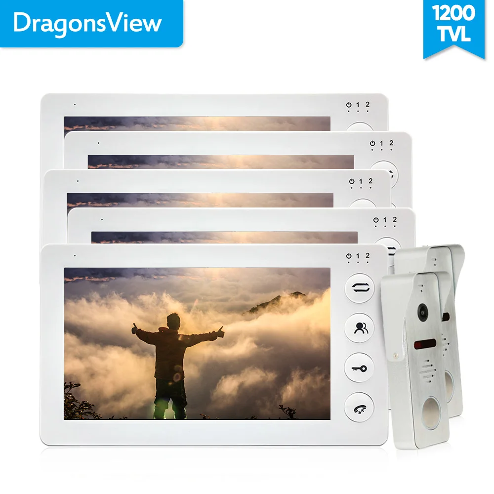 Dragonsview широкоугольный видео домофон дверной Звонок камера рекордер HD 1200TVL 7