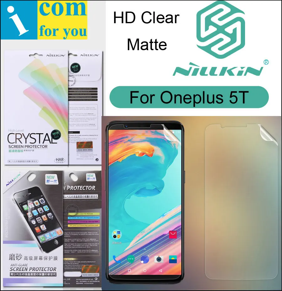 Nillkin матовая HD прозрачная защитная пленка для экрана Oneplus 5T 6 01 дюймов мягкий