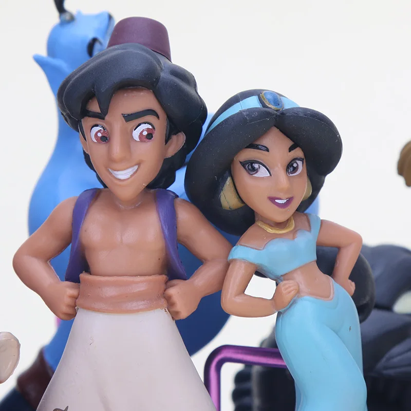 9 pz/набор figura giocattolo Aladino e La Aladdin Jasmine Male Scimmia Tigre del PVC фигурка героя модель Giocattolo 2 10