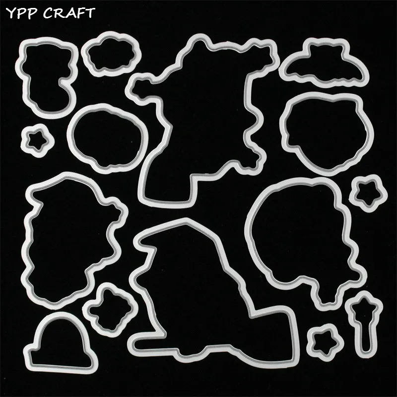 YPP CRAFT счастливая фотография и вырезанные штампы трафареты для сделай сам