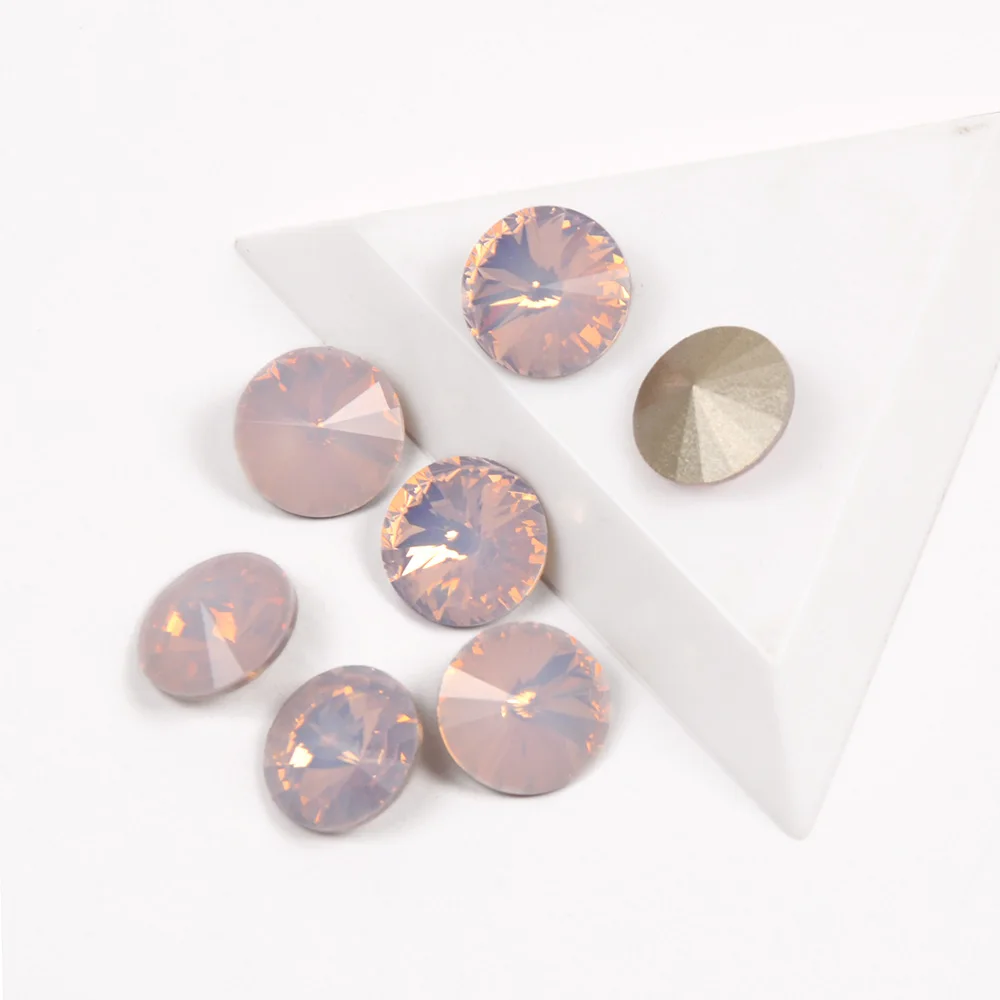 YANRUO 1122 All Sizes Rose Water Opal Rivoli Pointback Sew On Crystal Rhinestones Strass Stones For Clothes Decoration | Дом и сад