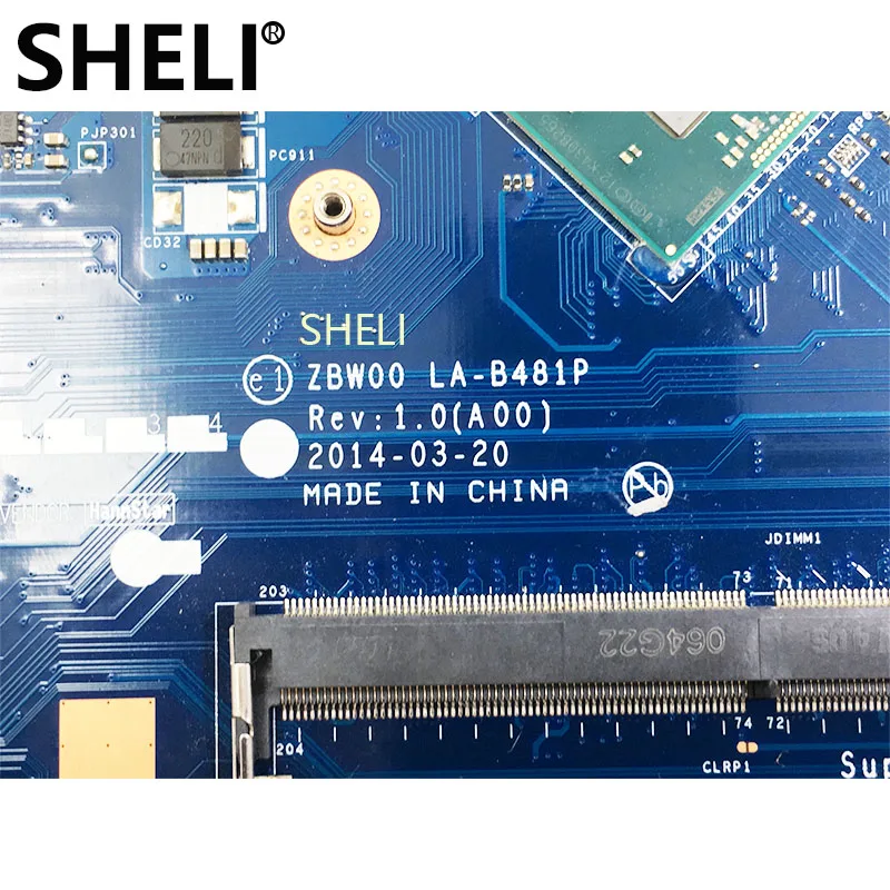 Шели для Dell Inspiron 15R 3531 Материнская плата ноутбука 28V9W 028V9W CN-028V9W ZBW00 LA-B481P SR1W4 N2830 DDR3L идеальная работа
